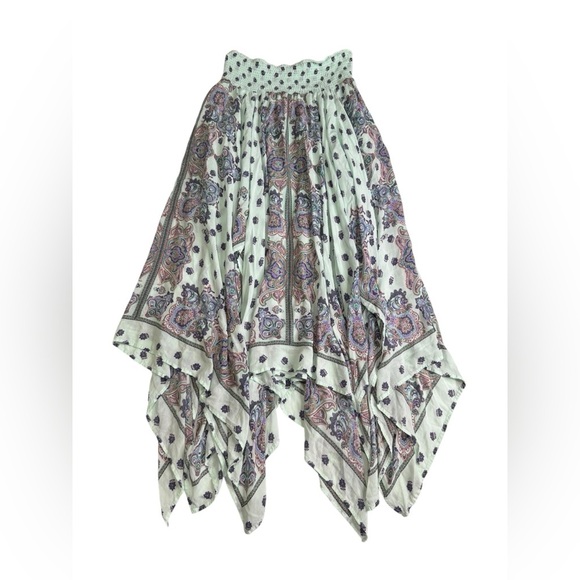 FREE PEOPLE |  FLY AWAY Asymmetrical handkerchief midi Skirt - Picture 1 of 6
